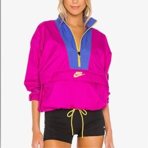 Nike Size L Icon Clash Colourblock Track Jacket Windbreaker Pink Purple Yellow